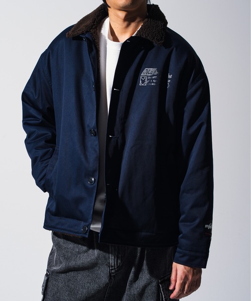 Mark Gonzales（マーク・ゴンザレス）の「Mark Gonzales(マーク ゴンザレス) ミリタリー ボアジャケット / WEB・直営店限定（ミリタリージャケット・メンズ・ネイビー/カーキ・M/L/XL）」の14枚目の写真