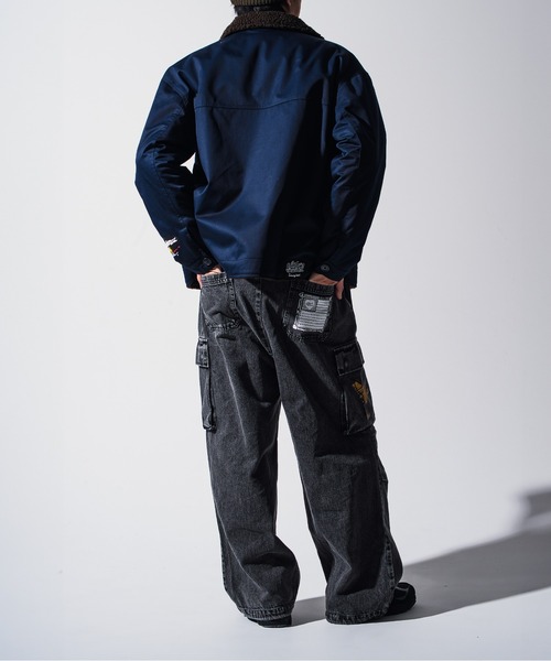 Mark Gonzales（マーク・ゴンザレス）の「Mark Gonzales(マーク ゴンザレス) ミリタリー ボアジャケット / WEB・直営店限定（ミリタリージャケット・メンズ・ネイビー/カーキ・M/L/XL）」の21枚目の写真