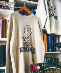 GLOBAL WORK | PEANUTS/スウェットライクニットプルオーバー/632927(ニット/セーター)
