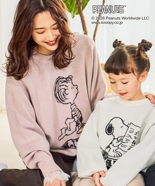 GLOBAL WORK(グローバルワーク)の「PEANUTS/スウェットライクニットプルオーバー/632927(ニット/セーター・メンズ・ピンク/ブルー/グレイッシュベージュ/アイボリー・MEDIUM/SMALL/LARGE)」の22枚目の写真