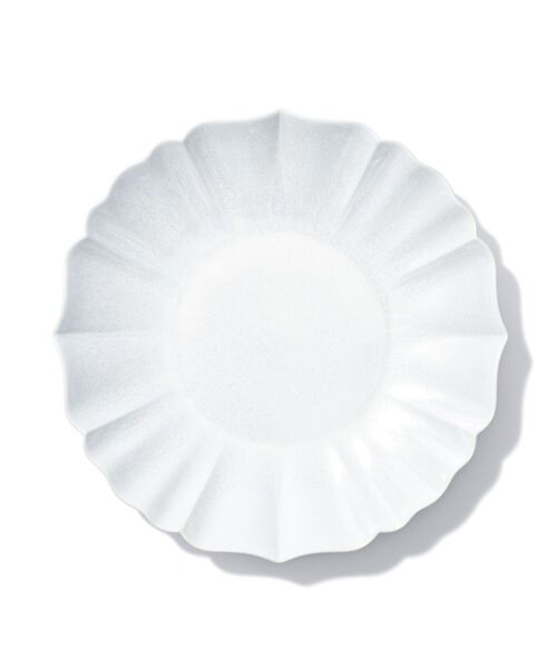 【美濃焼】　結晶ラウンドプレート　7枚 美濃焼 結晶釉 ディーププレート ライトブルー 電子レンジ対応 食洗機