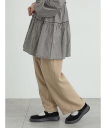 Samansa Mos2 | 【帯電防止裏地】ツータックストレートパンツ《M/Lサイズ》(その他パンツ)