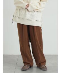 Samansa Mos2 | 【帯電防止裏地】ツータックストレートパンツ《M/Lサイズ》(その他パンツ)