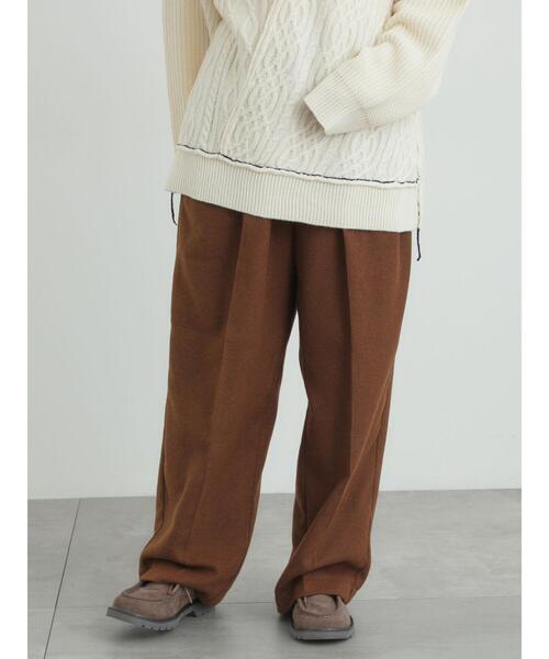 Samansa Mos2（サマンサ モスモス）の「【帯電防止裏地】ツータックストレートパンツ《M/Lサイズ》（その他パンツ・レディース・ブラウン/チャコールグレー/ベージュ・L/M）」の6枚目の写真