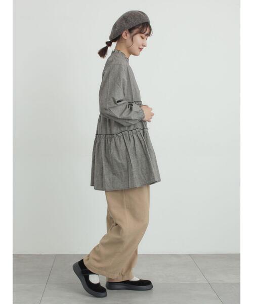 Samansa Mos2（サマンサ モスモス）の「【帯電防止裏地】ツータックストレートパンツ《M/Lサイズ》（その他パンツ・レディース・ブラウン/チャコールグレー/ベージュ・L/M）」の18枚目の写真