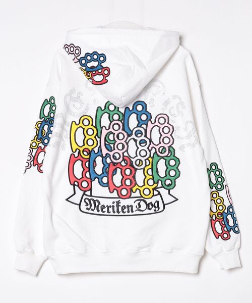 GALFY（ガルフィー）の「【GALFY/ガルフィー】メリケンHERTSパーカー（パーカー・メンズ・ホワイト/ブラック/オレンジ・XL/M/L）」の4枚目の写真