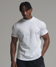 PHERMENON（フェルメノン）の「マッスルフィットモックネック半袖Tシャツ - ホワイト（Tシャツ/カットソー）」
