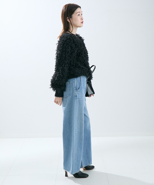 journal standard L'essage(ジャーナルスタンダードレサージュ)の「ループ2WAYカーディガン(カーディガン/ボレロ・レディース・ブラック・FREE)」の6枚目の写真