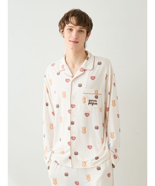 HOMME】総柄シャツ（ルームウェア/パジャマ）｜gelato pique