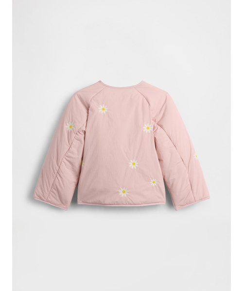 GAP(ギャップ)の「フローラル刺しゅう キルティングジャケット (幼児・ベビー)(その他アウター・キッズ・ピンク・80cm/90cm/95cm/100cm/105cm/110cm)」の3枚目の写真