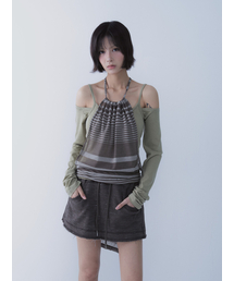SETSETSET（セットセットセット）の「TRANSFORM LAYERED TEE (GREEN)（Tシャツ/カットソー）」
