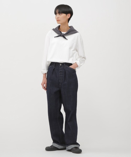 MHL.(エムエイチエル)の「DRY COTTON JERSEY TOP(Tシャツ/カットソー・レディース・ホワイト・2)」の2枚目の写真