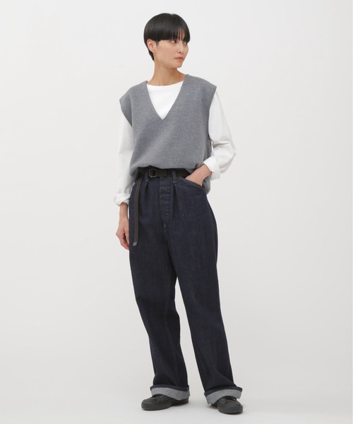 MHL.(エムエイチエル)の「DRY COTTON JERSEY TOP(Tシャツ/カットソー・レディース・ホワイト・2)」の3枚目の写真