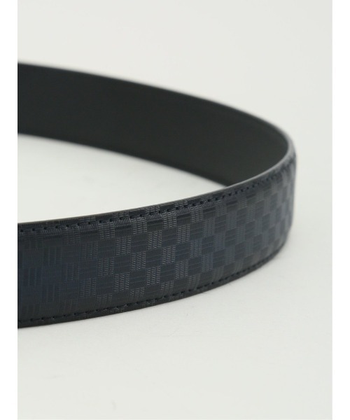 TAKA-Q(タカキュー)の「【アジャストフリー 表牛革】タカキュー 市松型押しベルト(ベルト・メンズ・ブラック/ネイビー・FREE)」の11枚目の写真