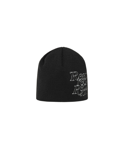 セール】STITCH LOGO BEANIE - BLACK（ニットキャップ/ビーニー