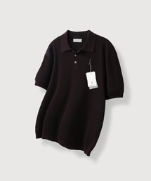 MOOD INSIDE（ムードインサイド）の「クールコットンリブカラーニット_Wine（ポロシャツ）」