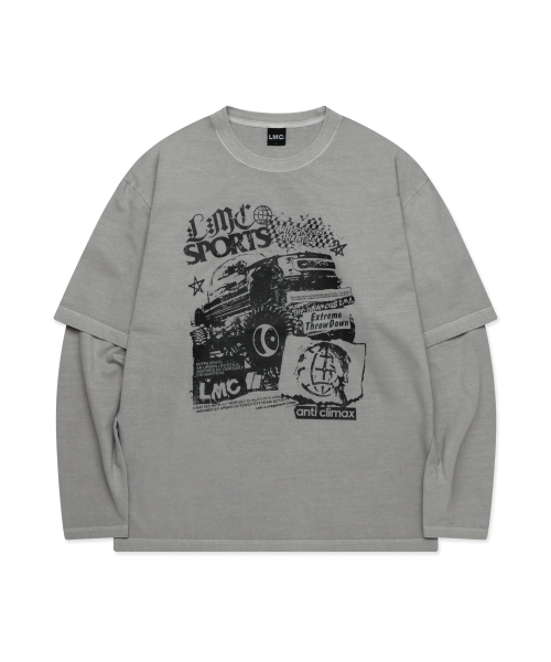 LMCの「OVERDYED LAYERED LONG SLV TEE gray(Tシャツ/カットソー・レディース・その他・S/M/L/XL)」の1枚目の写真