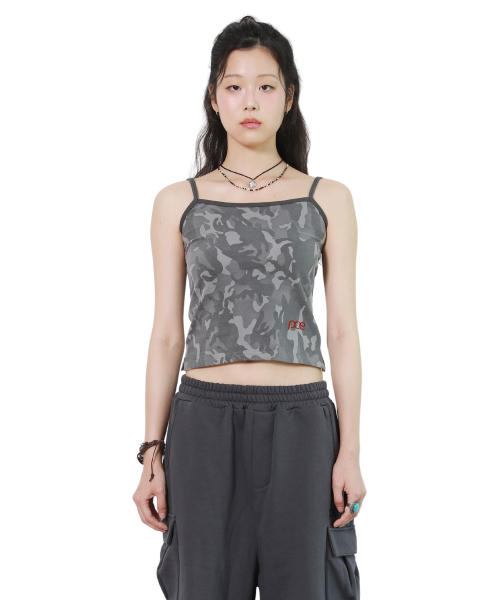 PIECEMAKER（ピースメーカー）の「SAND CAMO SLEEVELESS (CHARCOAL)（Tシャツ/カットソー・レディース・その他・FREE）」の2枚目の写真