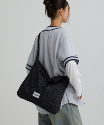 LEOPARD SUEDE ECO CROSS BAG BLACK