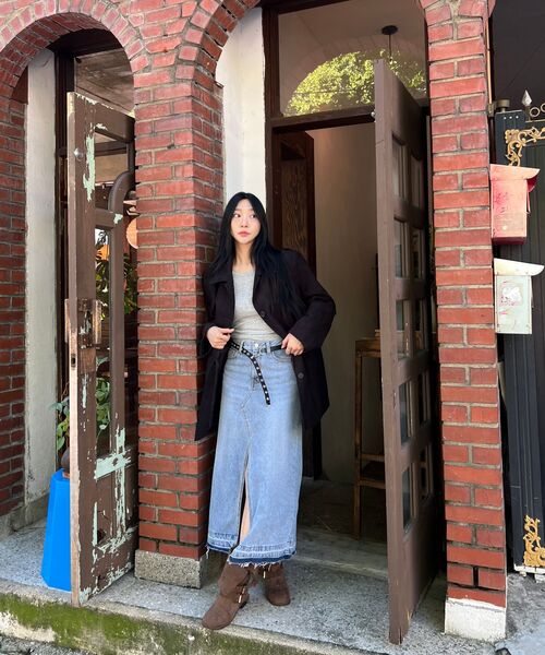 MUSINSA STANDARD WOMAN（ムシンサスタンダードウーマン）の「ウィメンズ シンセティックスエード カーコート [ブラック]（ライダースジャケット・レディース・その他・SMALL/MEDIUM/LARGE/X-SMALL）」の5枚目の写真