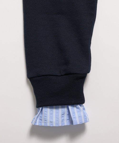 MUHET(ミュエータ)の「layered-like polo sweat top / レイヤード風ポロスウェット(スウェット・レディース・ネイビー/ブラウン/杢グレー・FREE)」の19枚目の写真