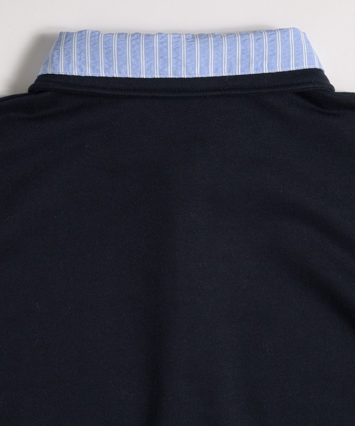 MUHET(ミュエータ)の「layered-like polo sweat top / レイヤード風ポロスウェット(スウェット・レディース・ネイビー/ブラウン/杢グレー・FREE)」の13枚目の写真