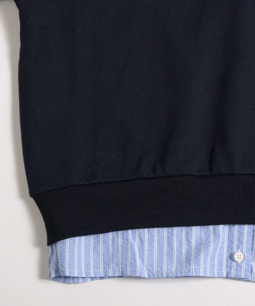 MUHET(ミュエータ)の「layered-like polo sweat top / レイヤード風ポロスウェット(スウェット・レディース・ネイビー/ブラウン/杢グレー・FREE)」の17枚目の写真