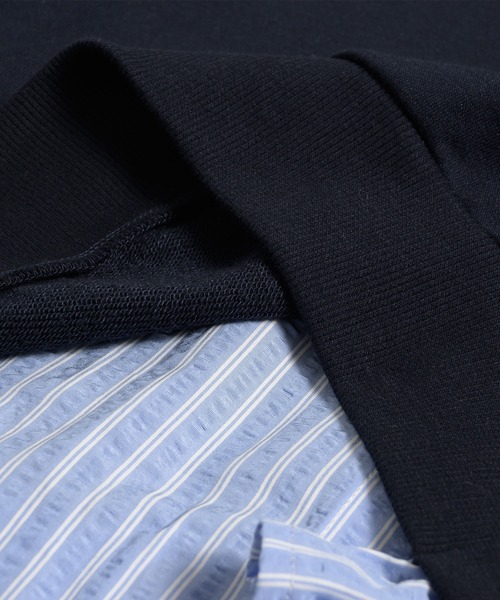 MUHET(ミュエータ)の「layered-like polo sweat top / レイヤード風ポロスウェット(スウェット・レディース・ネイビー/ブラウン/杢グレー・FREE)」の15枚目の写真