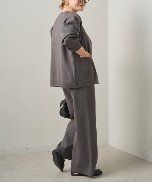 PUAL CE CIN（ピュアルセシン）の「【3点セット】ニットカーデ/ニットパンツ/ニットインナー（ニット/セーター・レディース・チャコールグレー/グレイッシュベージュ・FREE）」の22枚目の写真