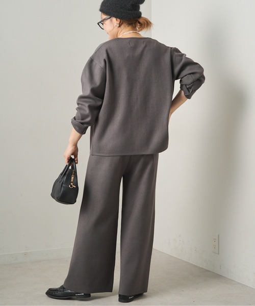 PUAL CE CIN（ピュアルセシン）の「【3点セット】ニットカーデ/ニットパンツ/ニットインナー（ニット/セーター・レディース・チャコールグレー/グレイッシュベージュ・FREE）」の21枚目の写真