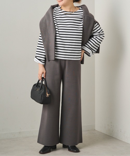 PUAL CE CIN（ピュアルセシン）の「【3点セット】ニットカーデ/ニットパンツ/ニットインナー（ニット/セーター・レディース・チャコールグレー/グレイッシュベージュ・FREE）」の14枚目の写真