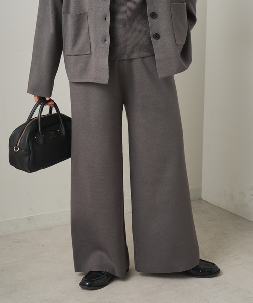 PUAL CE CIN（ピュアルセシン）の「【3点セット】ニットカーデ/ニットパンツ/ニットインナー（ニット/セーター・レディース・チャコールグレー/グレイッシュベージュ・FREE）」の18枚目の写真