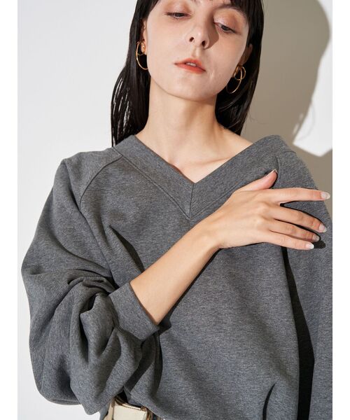 ELENDEEK（エレンディーク）の「ラグランタックカットソー（Tシャツ/カットソー・レディース・グレー/ブルー/アイボリー・FREE）」の4枚目の写真