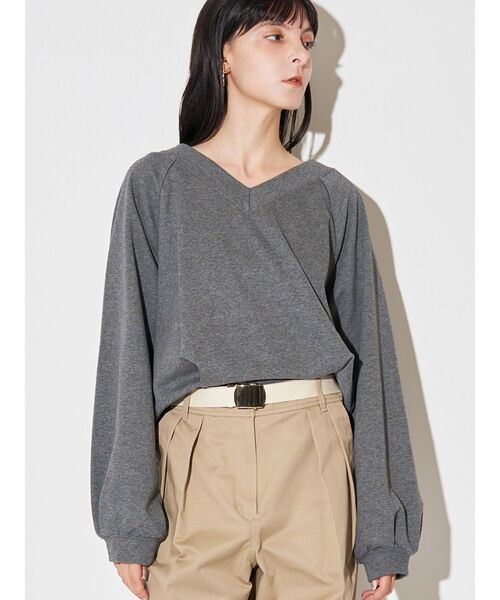 ELENDEEK（エレンディーク）の「ラグランタックカットソー（Tシャツ/カットソー・レディース・グレー/ブルー/アイボリー・FREE）」の5枚目の写真