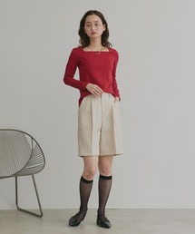 ad thie（アドティエ）の「アソート ボートネック スクエアネック リブトップス（Tシャツ/カットソー）」