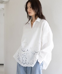 Elura | スカラップレースブラウス/655732(シャツ/ブラウス)