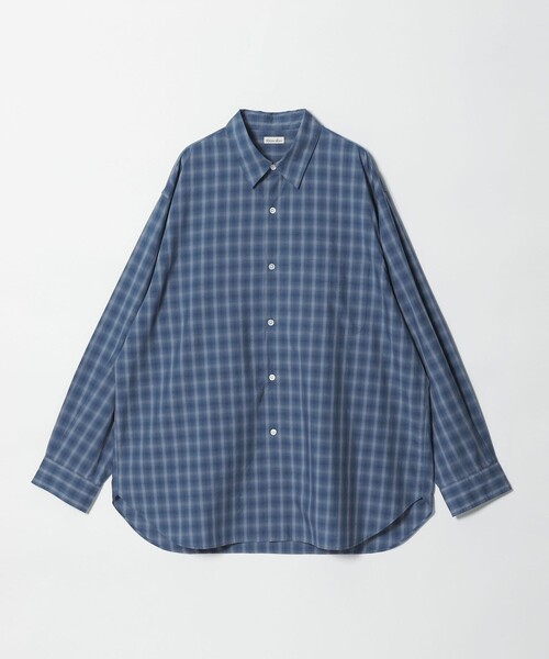 Steven Alan（スティーブンアラン）の「＜Steven Alan＞ C/L/S オンブレー チェック レギュラーカラー シャツ LOOSE（シャツ/ブラウス・メンズ・ブラック/モカ/ロイヤルブルー・L/M/S/XL）」の3枚目の写真
