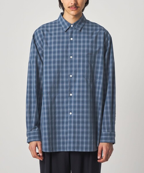 Steven Alan（スティーブンアラン）の「＜Steven Alan＞ C/L/S オンブレー チェック レギュラーカラー シャツ LOOSE（シャツ/ブラウス・メンズ・ブラック/モカ/ロイヤルブルー・L/M/S/XL）」の4枚目の写真