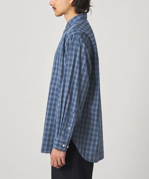 Steven Alan（スティーブンアラン）の「＜Steven Alan＞ C/L/S オンブレー チェック レギュラーカラー シャツ LOOSE（シャツ/ブラウス・メンズ・ブラック/モカ/ロイヤルブルー・L/M/S/XL）」の5枚目の写真