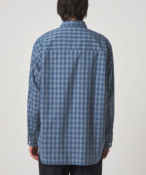 Steven Alan（スティーブンアラン）の「＜Steven Alan＞ C/L/S オンブレー チェック レギュラーカラー シャツ LOOSE（シャツ/ブラウス・メンズ・ブラック/モカ/ロイヤルブルー・L/M/S/XL）」の6枚目の写真