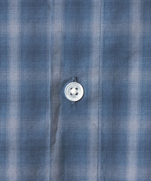 Steven Alan＞ C/L/S オンブレー チェック レギュラーカラー シャツ