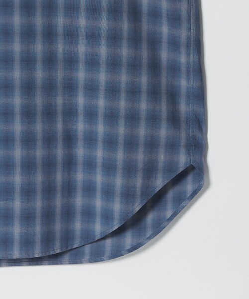 Steven Alan＞ C/L/S オンブレー チェック レギュラーカラー シャツ