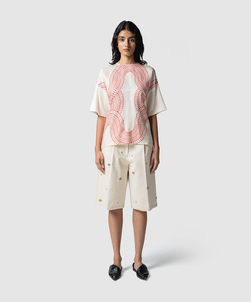 muller of yoshiokubo（ミュラーオブヨシオクボ）の「muller of yoshiokubo ミュラーオブヨシオクボ / RADIALL BACK OPEN T-SHIRTS ラディアルバックオープンシャツ / MLS26112（Tシャツ/カットソー・レディース・ブラック/レッド・FREE）」の6枚目の写真