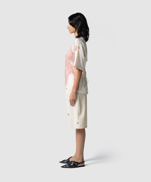 muller of yoshiokubo（ミュラーオブヨシオクボ）の「muller of yoshiokubo ミュラーオブヨシオクボ / RADIALL BACK OPEN T-SHIRTS ラディアルバックオープンシャツ / MLS26112（Tシャツ/カットソー・レディース・ブラック/レッド・FREE）」の7枚目の写真