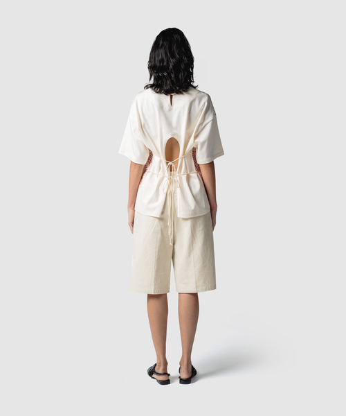 muller of yoshiokubo（ミュラーオブヨシオクボ）の「muller of yoshiokubo ミュラーオブヨシオクボ / RADIALL BACK OPEN T-SHIRTS ラディアルバックオープンシャツ / MLS26112（Tシャツ/カットソー・レディース・ブラック/レッド・FREE）」の8枚目の写真
