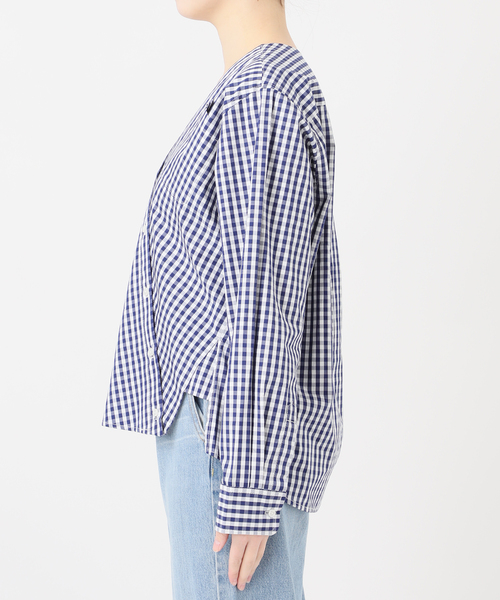 IENA(イエナ)の「MA/RE/マレ カシュクールSHIRTS シャツ LIGHT COTTON 104 GR(シャツ/ブラウス・レディース・ブラック/ブルー系その他/ネイビー・FREE/MEDIUM)」の20枚目の写真