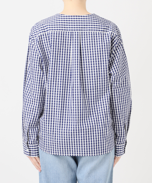 IENA(イエナ)の「MA/RE/マレ カシュクールSHIRTS シャツ LIGHT COTTON 104 GR(シャツ/ブラウス・レディース・ブラック/ブルー系その他/ネイビー・FREE/MEDIUM)」の21枚目の写真
