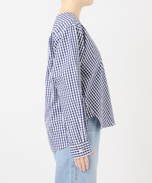 IENA(イエナ)の「MA/RE/マレ カシュクールSHIRTS シャツ LIGHT COTTON 104 GR(シャツ/ブラウス・レディース・ブラック/ブルー系その他/ネイビー・FREE/MEDIUM)」の22枚目の写真