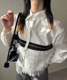 deux amour | 裾フリルセンターラインブラウス(シャツ/ブラウス)