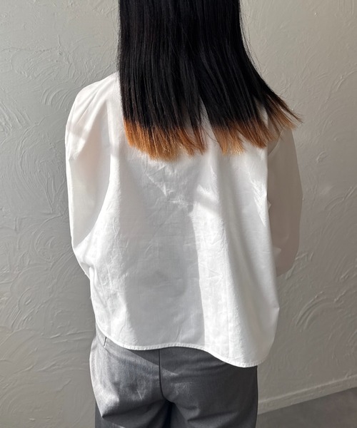 deux amour（ドゥーザムール）の「裾フリルセンターラインブラウス（シャツ/ブラウス・レディース・ホワイト/ブラック・M～Ｌ）」の18枚目の写真